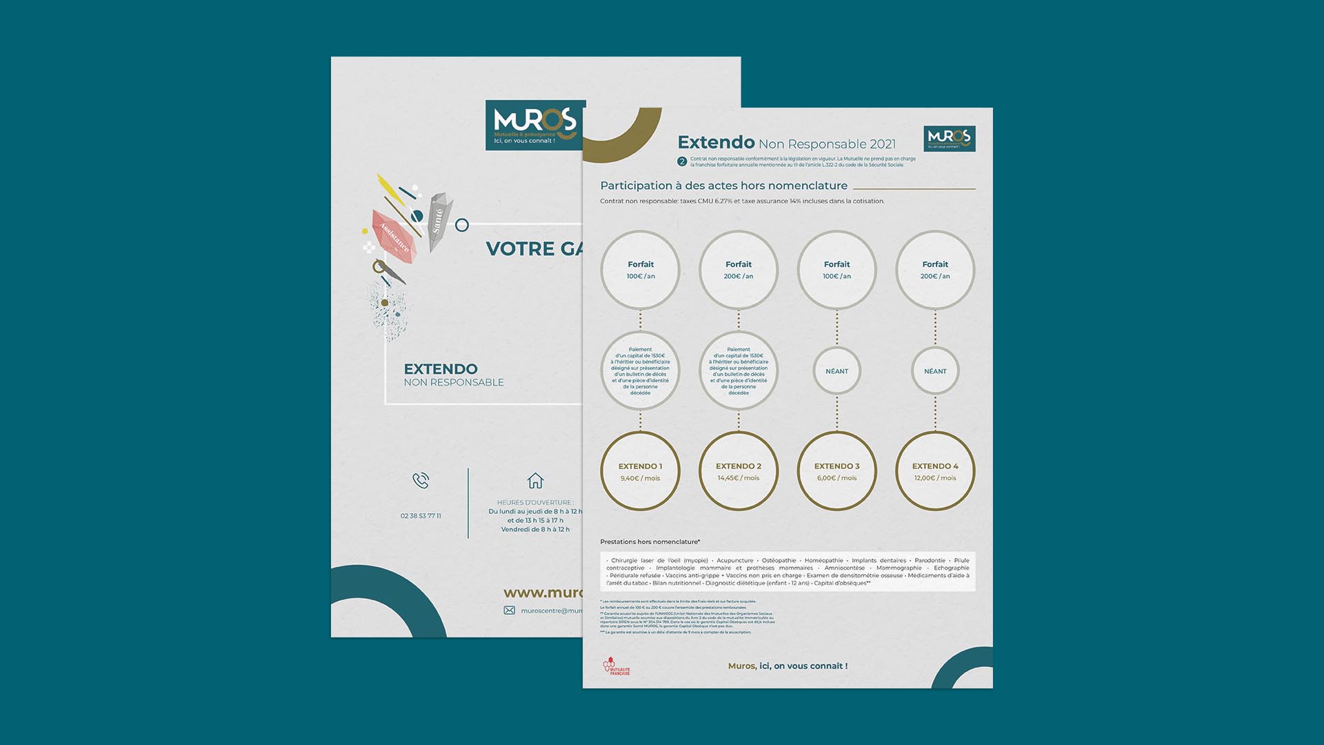 Communication visuelle pour la mutuelle Muros Orléans Centre