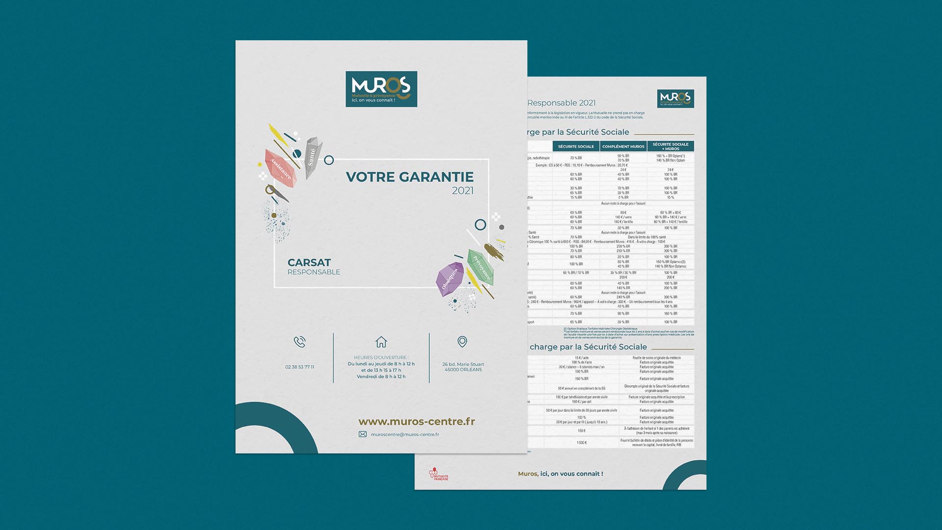 La Muros est une mutuelle orléanaise, voici la conception des tableaux de remboursement